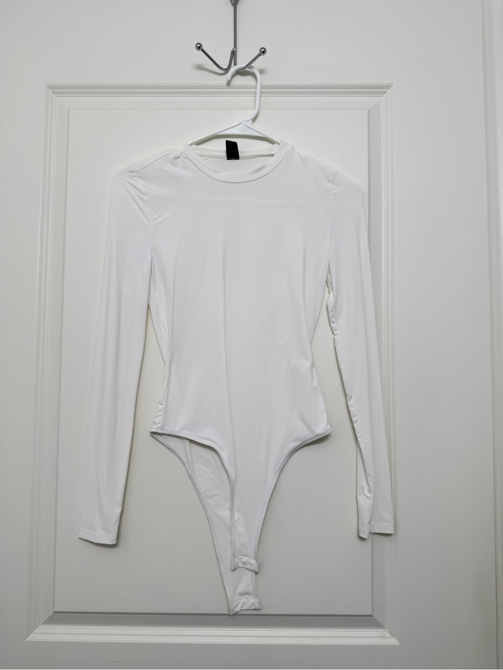 SHEIN White Long Sleeve One-Piece Bodysuit for Kids